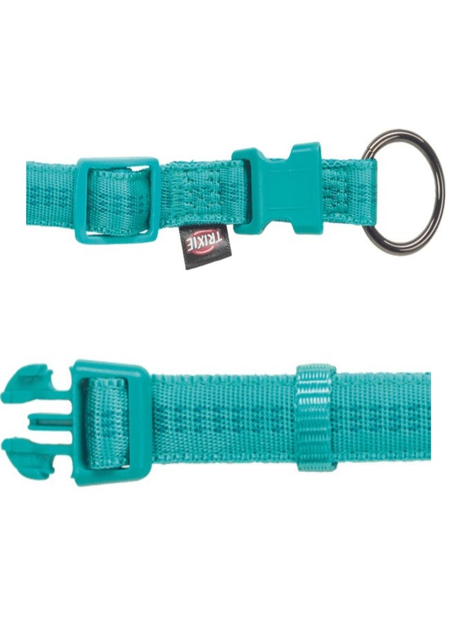 TRIXIE Premium Collar, Softline Elegance Collar For Dogs, Nylon Material, Adjustable Dog Neck Belt, Strain-Relieved Buckle With Soft Padding, 10-14 Inch/15 Mm (X-Small-Small, Ocean/Petrol),Teal - Image 3